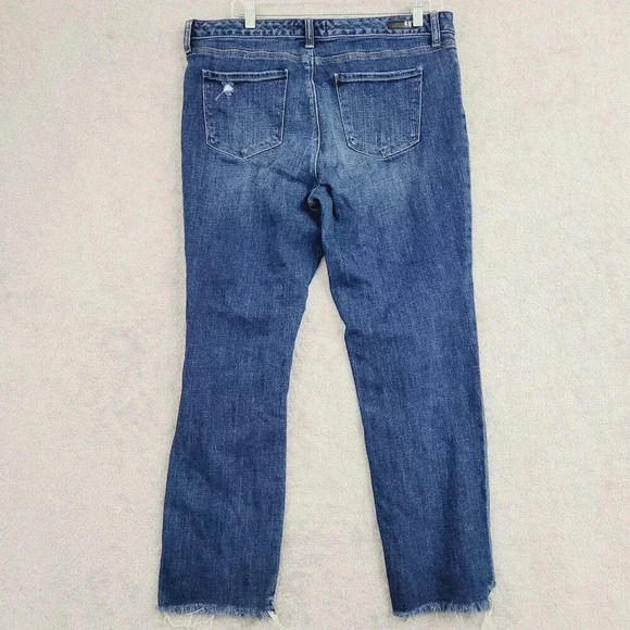 Kut From The Kloth Womens Distressed Button-Fly Jeans Size 14 Cotton Blend  9CT - Picture 2 of 6